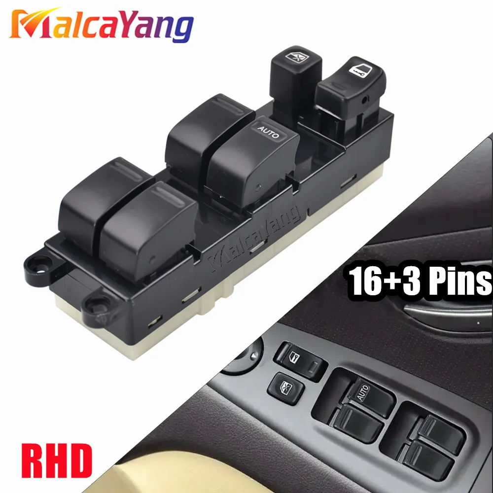 Electric Master Power Window Switch 25401-AL500 25401-VD200 For Nissan Patrol GU Y61 INFINITI Stagea X-Trail T30 Car Styling