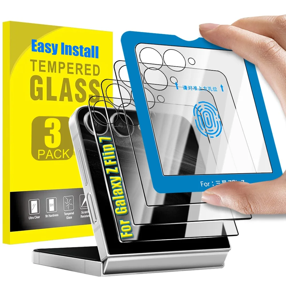 

1/2/3Pcs ZFlip7 Easy To Install Tempered Glass Outer Screen Protector for Samsung Galaxy Z Flip 7 Protective Film For Z Flip7 5G