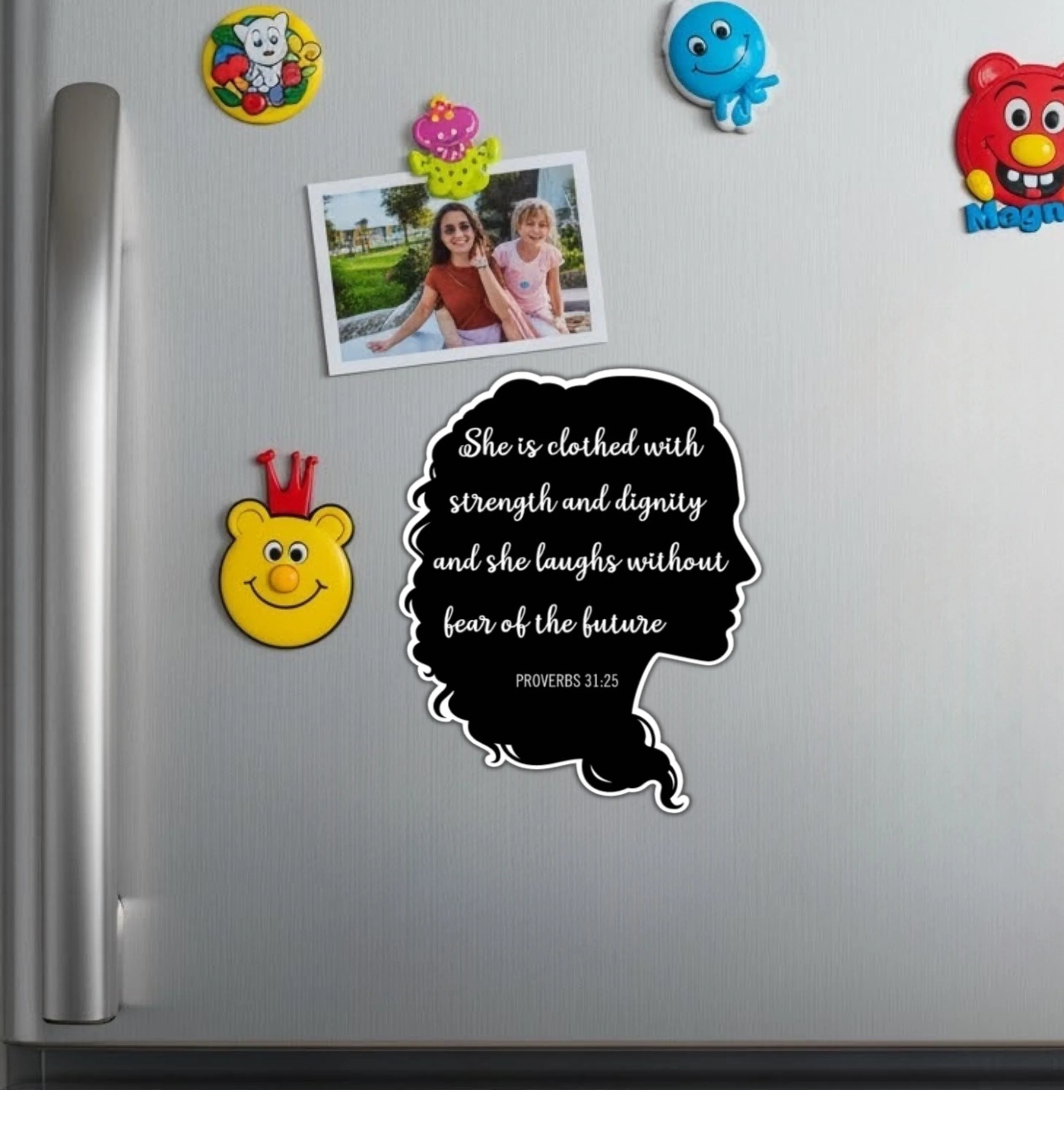 She Is Clothed With Strength And Dignity Inspirational Quote Vinyl Sticker For Laptop And Notebook Self Adhesive Decal