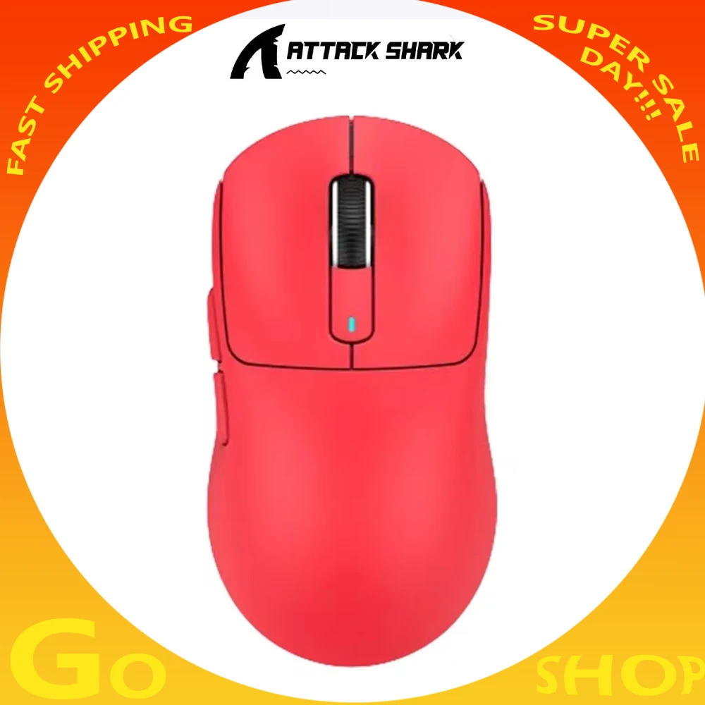 Attack Shark X3 Pro Wireless Mouse 4k Reciver Tri Mode Paw3395 Gaming Mouse Esports Mice Accessory For Computer Gamer Man Gifts