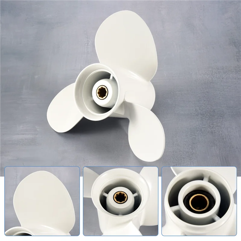 ABIB -Propeller 9 1/4X11 For Yamaha Outboard Engines 9.9 HP F9.9 15HP F15C F15 F20 Aluminum 8 Tooth Spline RH 63V-45943-00-EL