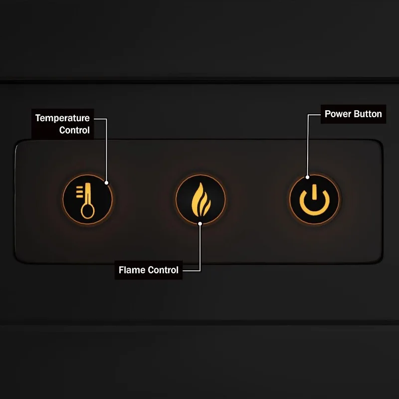 Meuble TV avec cheminée électrique, compatible avec les téléviseurs jusqu'à la console multimédia, armoire de rangement, chaleur réglable, flammes LED