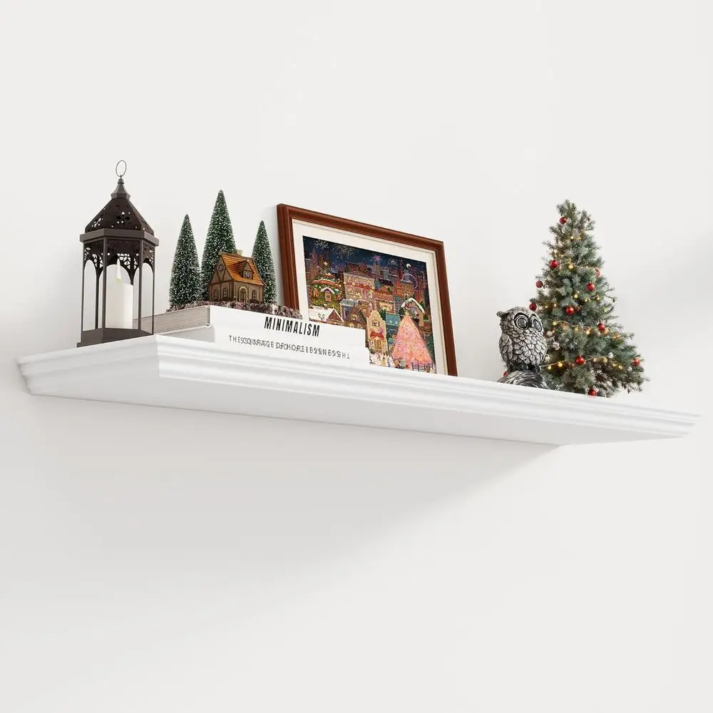 

Плавающие полки длиной 40 дюймов, классические плавающие полки с короной глубиной 9,3 дюйма для стен, деревянные полки в деревенском стиле для стен