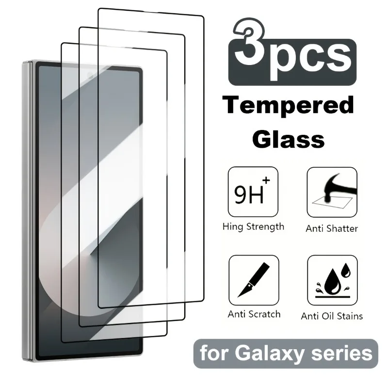 

3 шт. полное покрытие из закаленного стекла высокой четкости для Fold 5 6 Fold 3 Fold 4 Glass