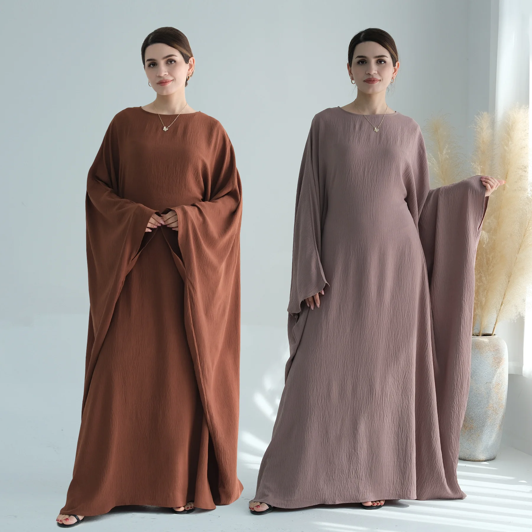 Ramadan Eid Khimar Oversize Butterfly Batwing Abaya Dubai Turkey Islam Muslim Kaftan Modest Dress For Women Kebaya Damen Robes