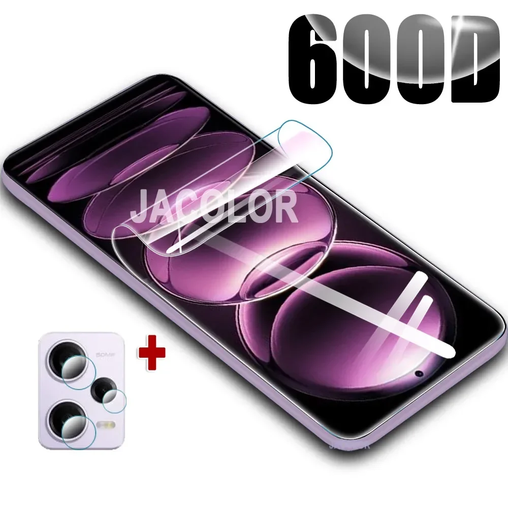 2in1 Hydrogel Film For Xiaomi Redmi Note 12T 12 S T 4G Pro 5G Speed Plus Turbo 12Pro Water Gel Screen Protector Phone Protection