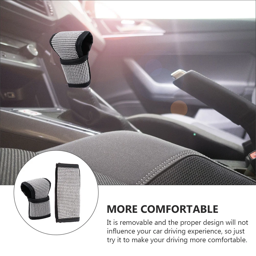 

2Pcs Protector Car Gear Cover PU Diamond Auto Cover Interior Accessories Practical