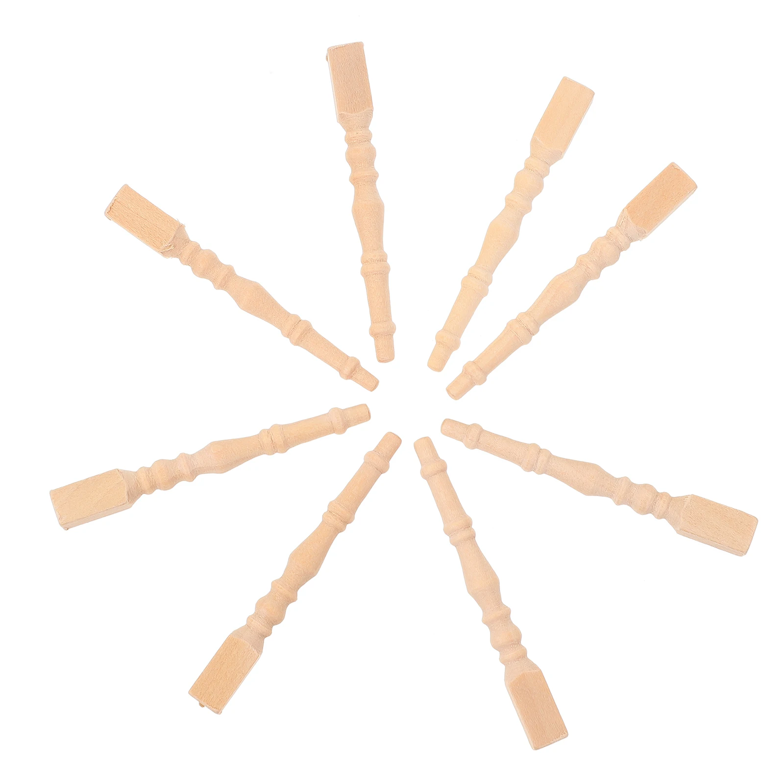 

6pcs Mini Accessories Table Legs Wood Small House Accessories Dollhouse Furniture Decor Miniature Table Feet Model