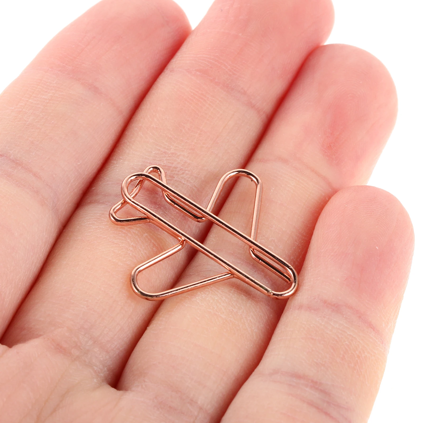 

20pcs Creative Paper Clips Unique Airplane Shaped Metal Desk Accessories Bookmarks Planner Small Cute Office Supplies