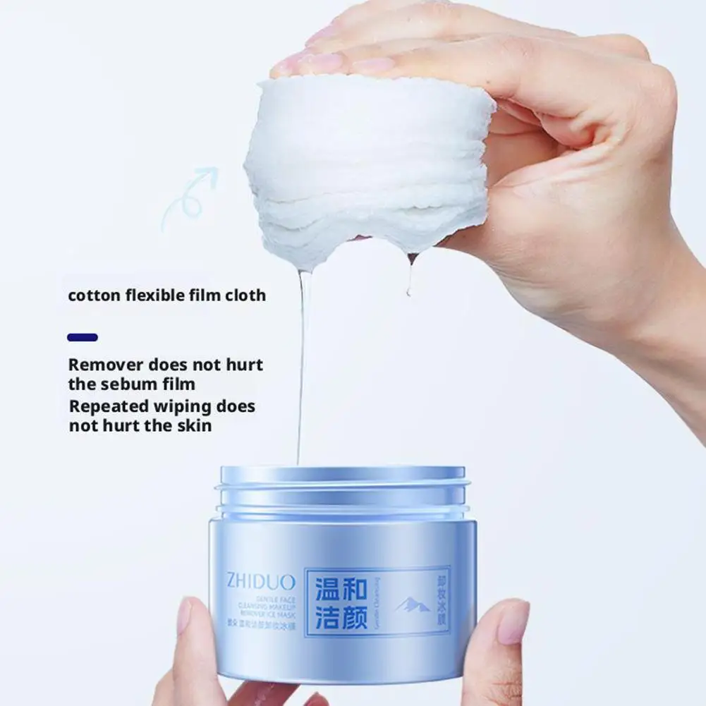 Gentle Makeup Remover Wipes All-in-One, Icy Cooling Cleansing Facial Wipes for Waterproof Mascara & Eye Makeup, Portable