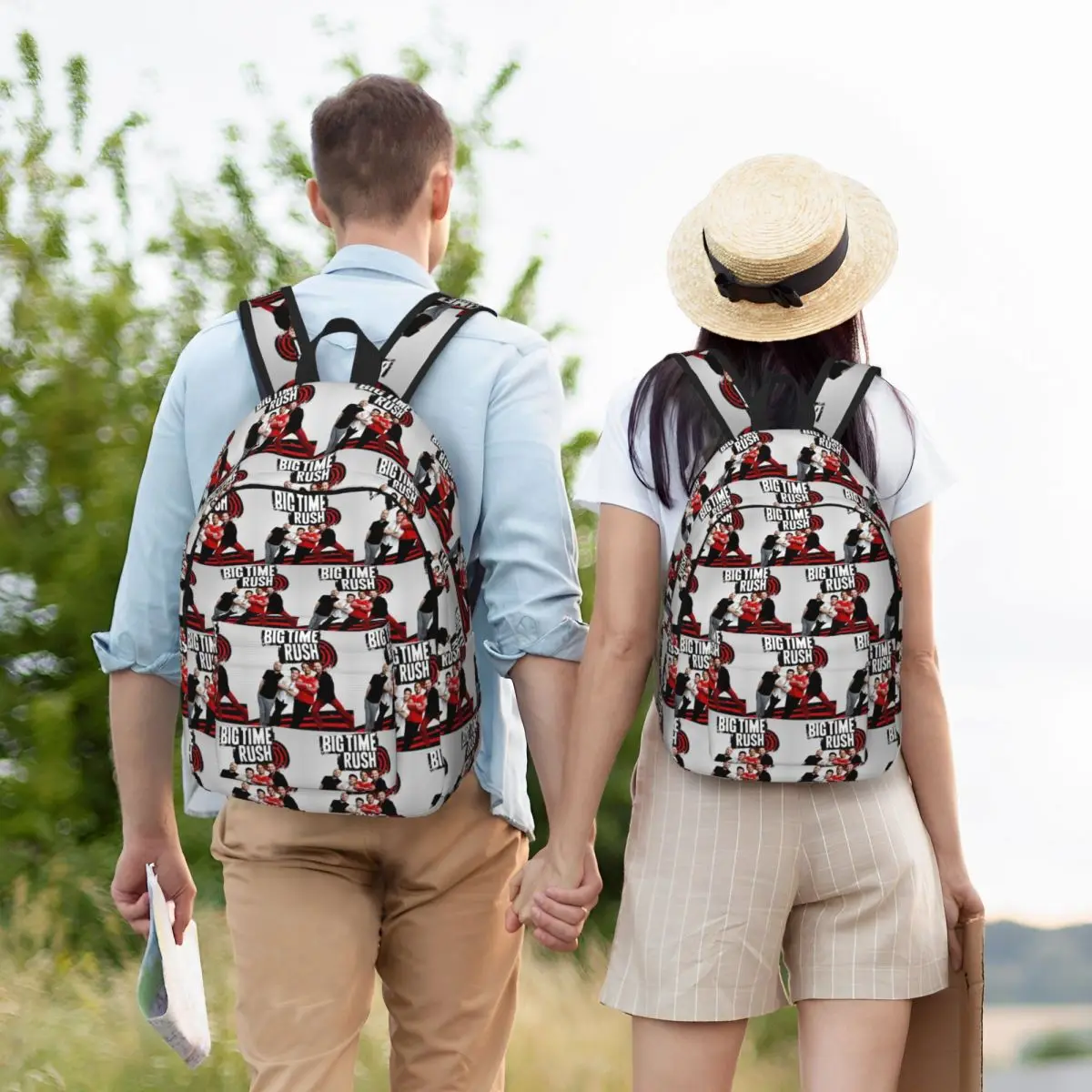 Big Time Rush BTR Band Music Student Backpack School Bag Hiking Travel Daypack for Boys Girls Bookbag Shoulder Bags