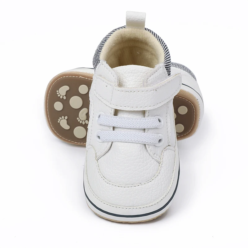 Baby Girls Boys Sneakers Infant PU Leather Anti-Slip Soft Sole Prewalker Toddler First Walker Shoes