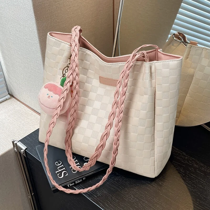 viney2026-new-women's-tote-bag-large-capacity-lightweight-single-shoulder-birthday-gift-high-end-sensation-british-style-handbag