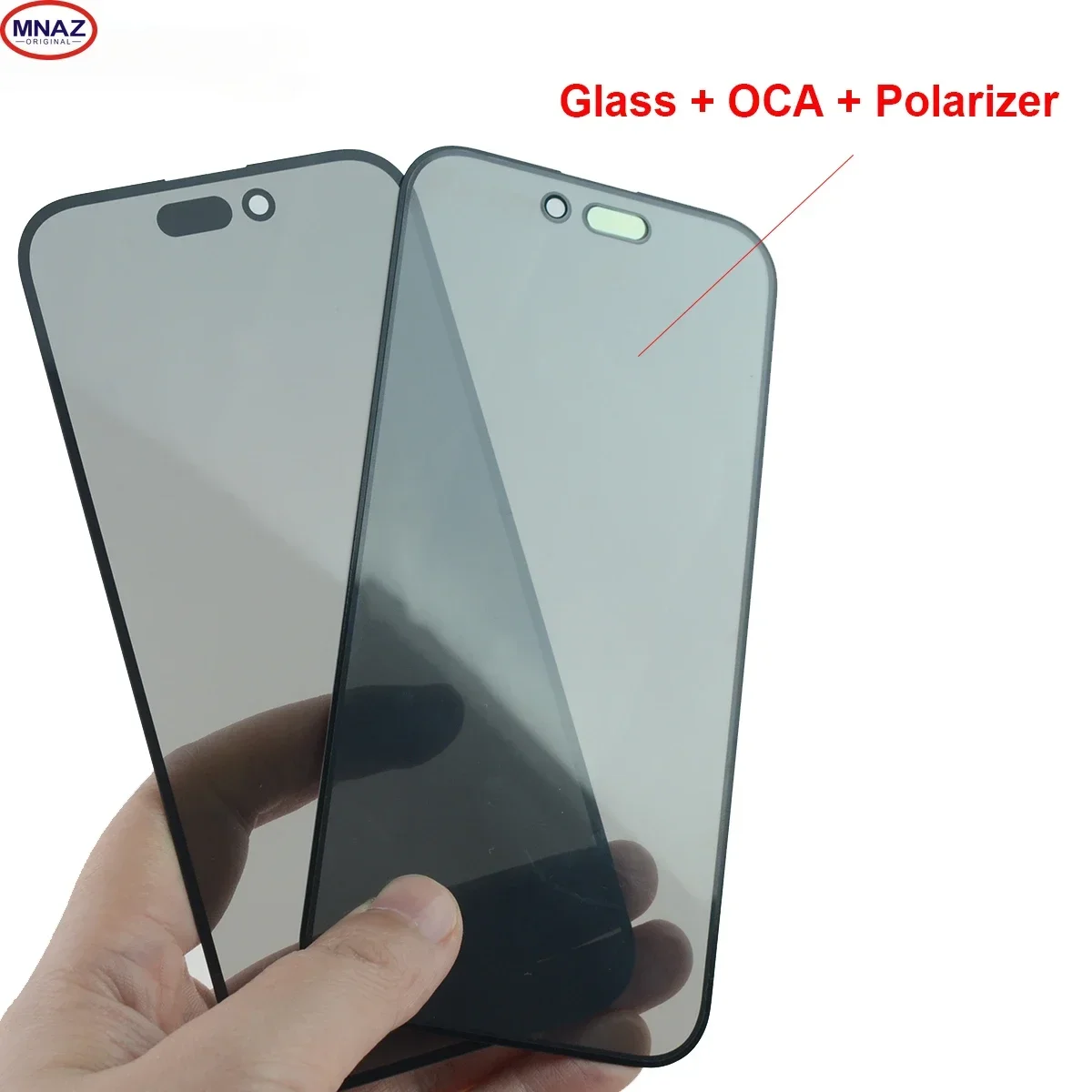 Touch Panel Front Outer Glass Lens + OCA Film + Polarizer Replacement For iPhone 15 14 13 12 pro max promax LCD Glass Cover