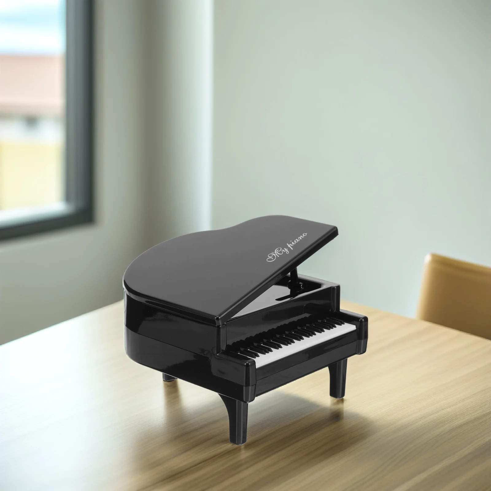 Klavier Form Sparschwein Kunststoff Geld Lagerung Topf Kreative Tabletop Bargeld Halter Schlafzimmer Studie Dekor Neuheit Klavier Einsparungen