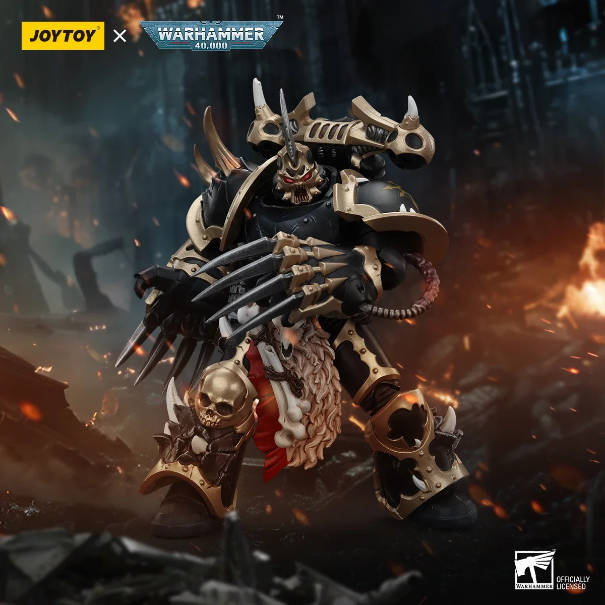 

In Stock JOYTOY Warhammer 40K Chaos Space Marines Black Legion Chosen With Lightning Claws Anime Action Figures Model Toys Gifts