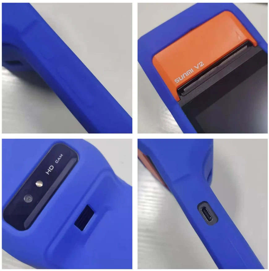 Imagem -05 - Soft Anti-fall Silicone Capa Protetora para Handheld Pos Bolsa Portátil Sunmi v2 100 Pcs