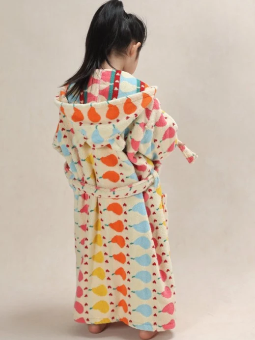 

Class a Children's Bath Robe Ins Pure Cotton ex Bathing Room Gown High Absorbency Pool Beach Windproof Hot Spring Robe