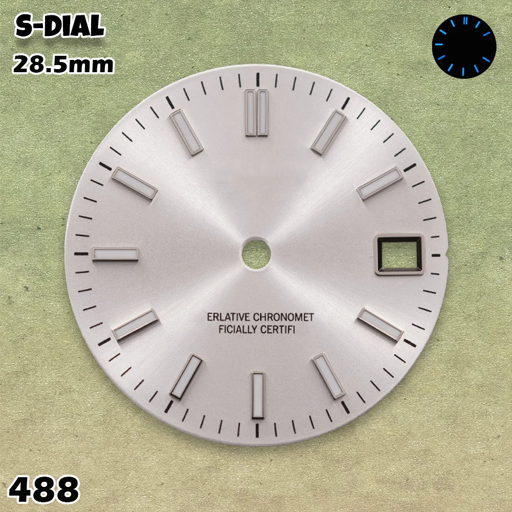 NG S Logo 28.5mm Sunray Dial NH35/NH36/4R/7S Movements Blue Luminous Watches for men Watch Modification Accessories