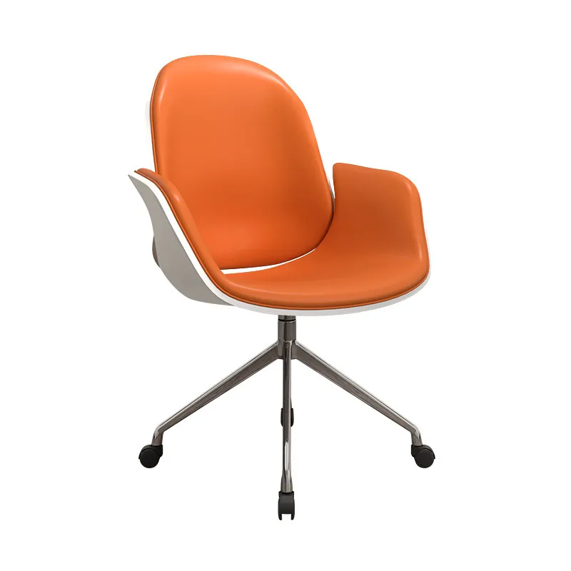& Modern Light Luxury Leather Computer Chair Height Adjustable Ergonomic Office Chair Designer Comfort Home Study Desk Chair