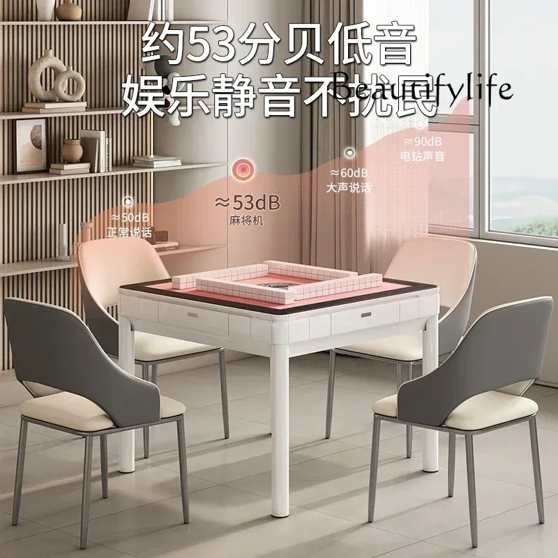 X Intelligent Mahjong Machine Automatic Dining Table Dual-Purpose Four-Mouth Machine Mahjong Table Electric Bass