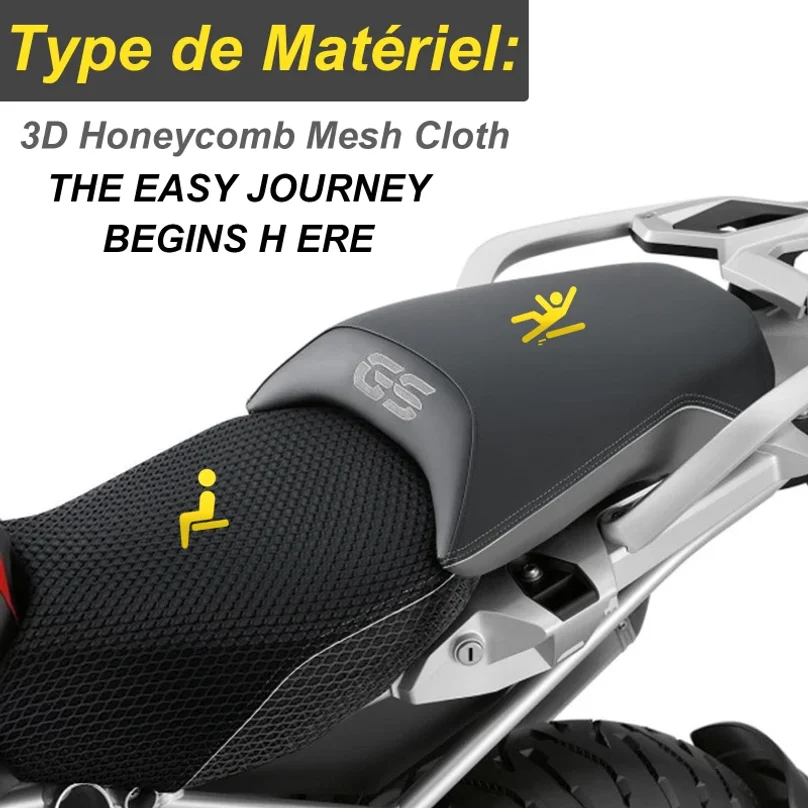 2004-2023 For BMW R1200GS R1250GS LC Adventure R 1250 GS 1200 Rally ADV Motorcycle Cool Seat Cover Rear and Front Seats view 2