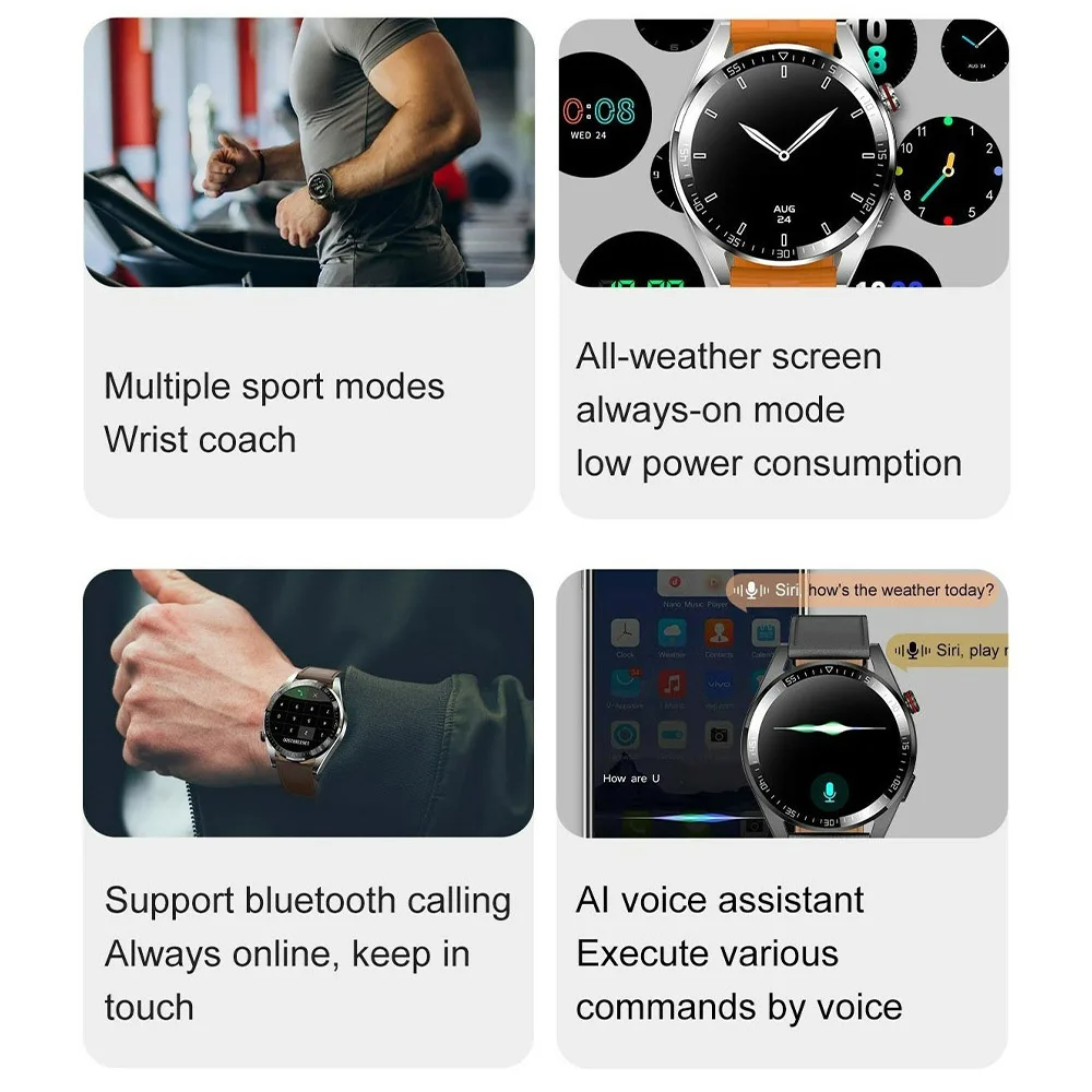 Z30 Pro Smart Watch Men Women Waterproof Wrist Watches 1.43\