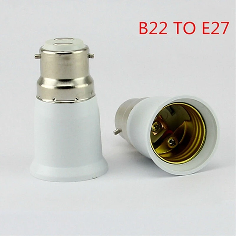 B22 To E27 Light Lamp Bulb Socket Base Converter Edison Screw To Bayonet Cap Socket Enlarger Adapter