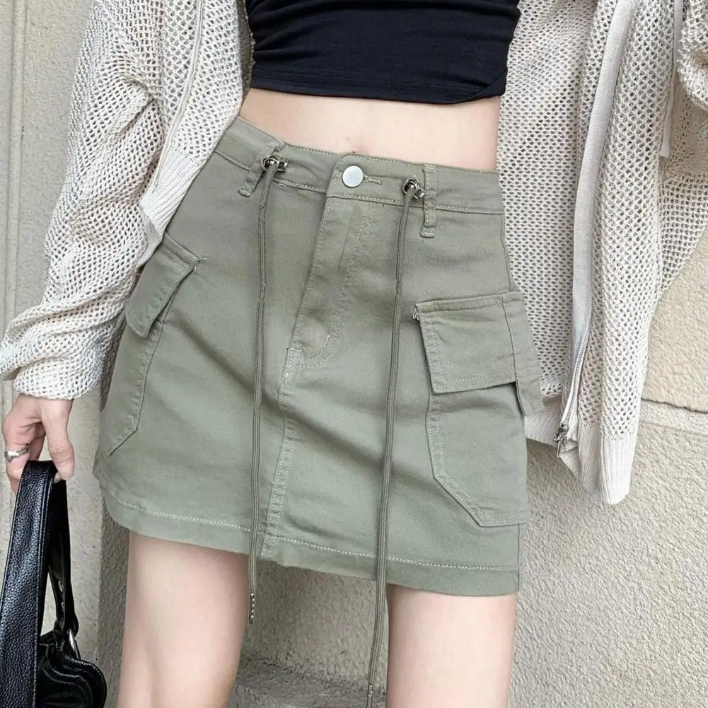 

Женская летняя мини-юбка с завышенной талией, трапециевидной формы