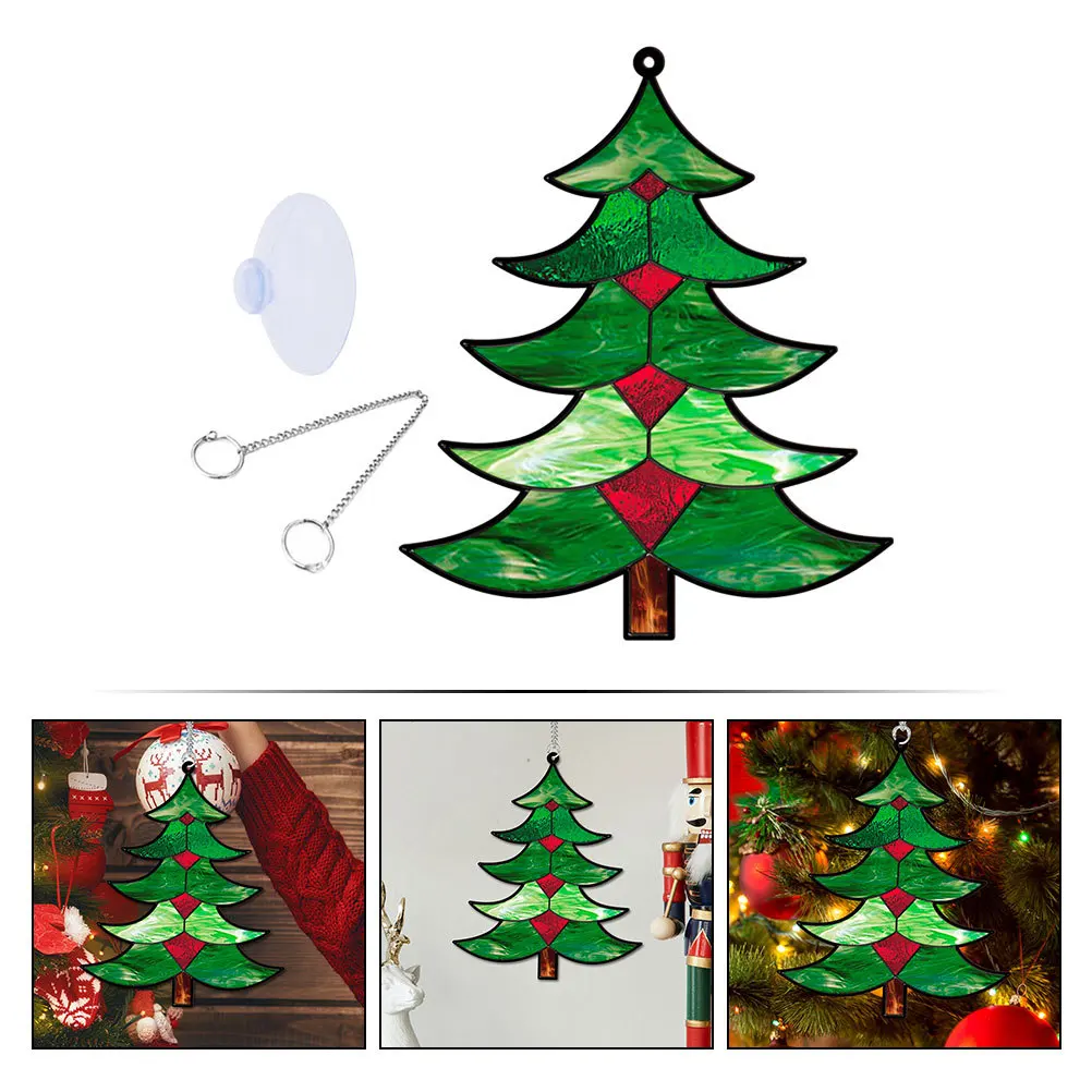 

Christmas Acrylic Pendant Tree Hanging Ornament Party Decor for Windows Doors Xmas Holiday Decoration Christmas Acrylic Pendants