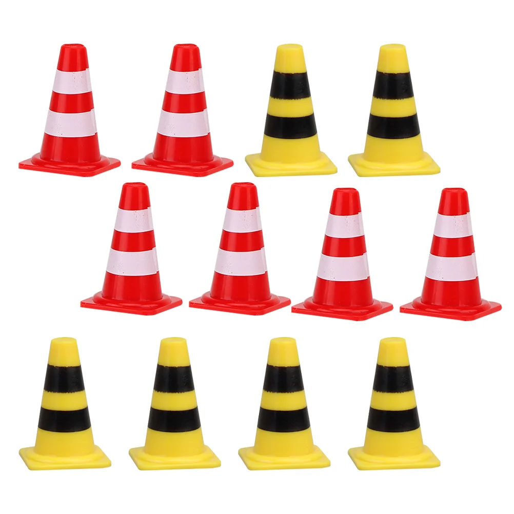 

Traffic Cones Mini Road Conesign Signs Construction Roadblock Miniature S Safety Street Model Play Training Kids Parking