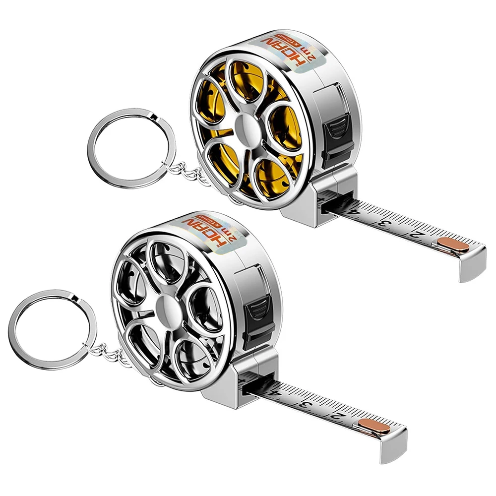 شريط قياس الجيب الصغير 2 متر | شفرة من الفولاذ المقاوم للصدأ وغلاف ABS | أداة قياس قابلة للسحب للمنزل والإنجليزي والمتري #1