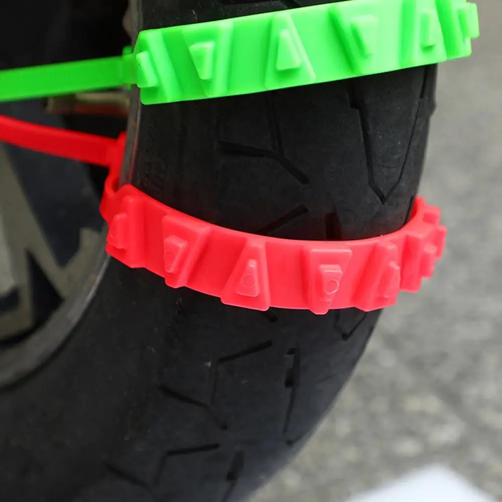 10-100pcs 50cm Motor Tire Chains Winter Snow Tyre Cable Ties Auto Outdoor Snow Tire Tyre Anti Skid Chain Emergency Accessories