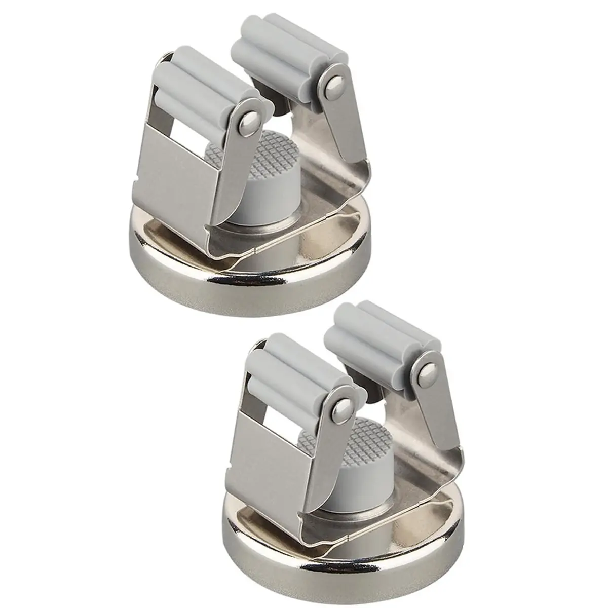 A50U 2pcs Magnetic Broom Holder, Heavy-Duty Anti Drop Non Drilling Mop Clamp, Suitable for Garages, Laundry Rooms