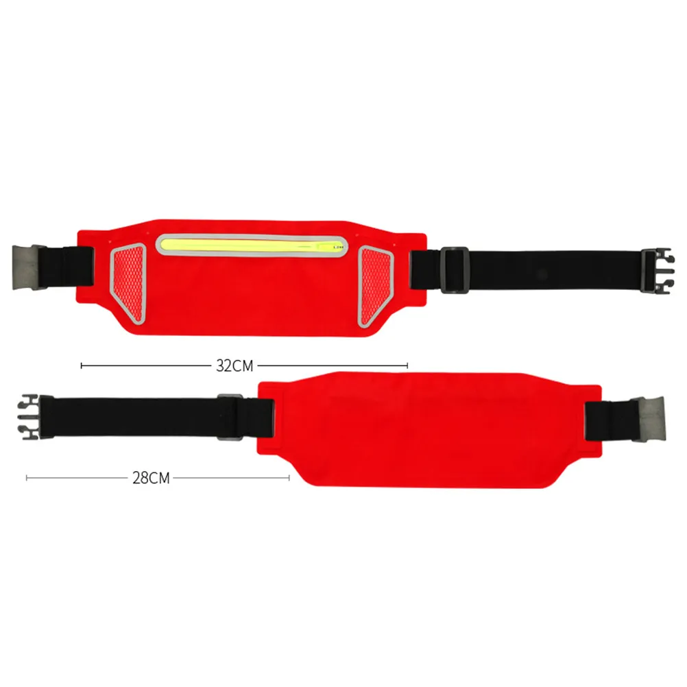 

Unisex Outdoor Sports Running Waist Pack Lightweight Waterproof Storage Belt Bag Red Travel Fitness Pouch Adjustable Waistband