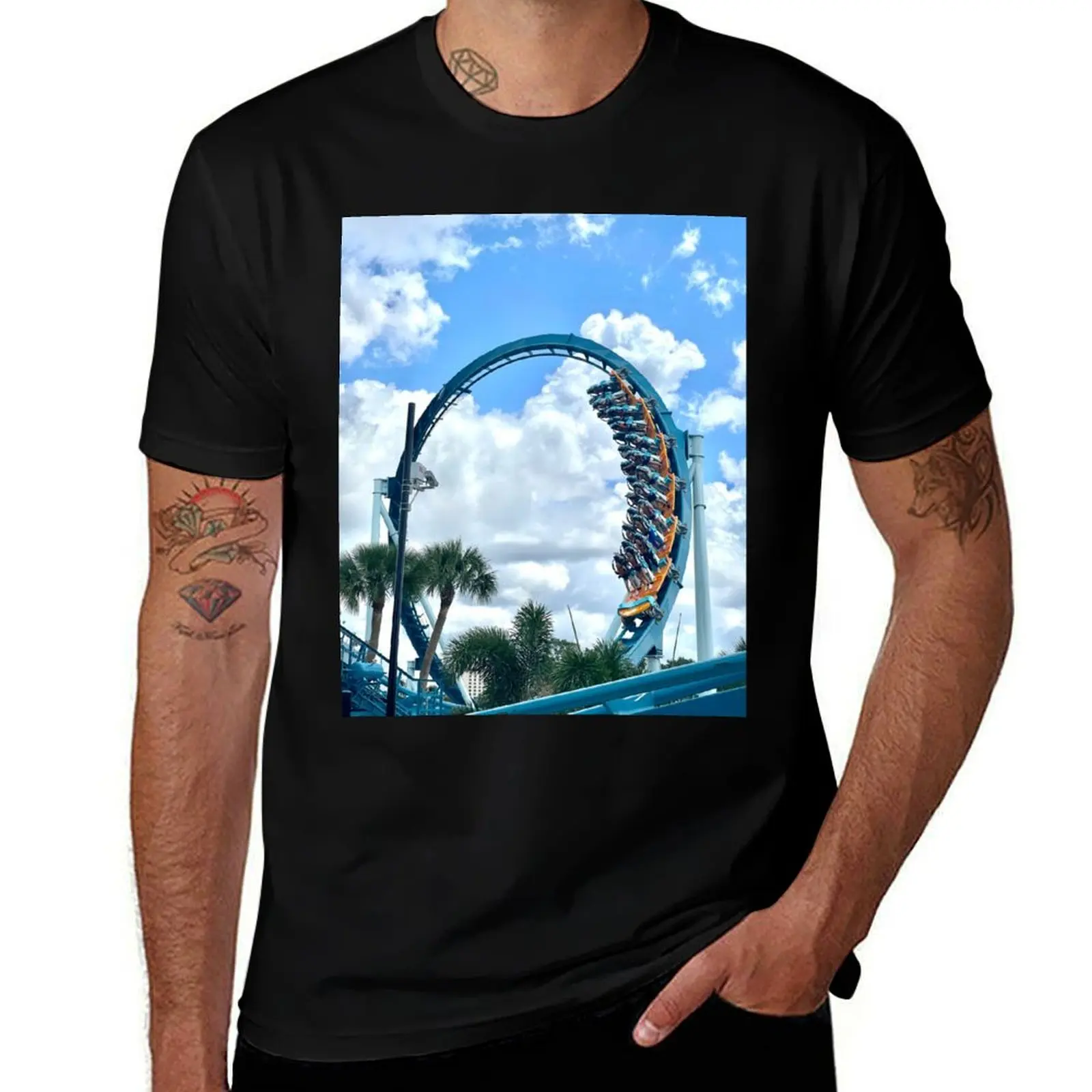 Pipeline Surf Coaster T-Shirt Sports Casual Short Sleeve Cotton Tee T-Shirt