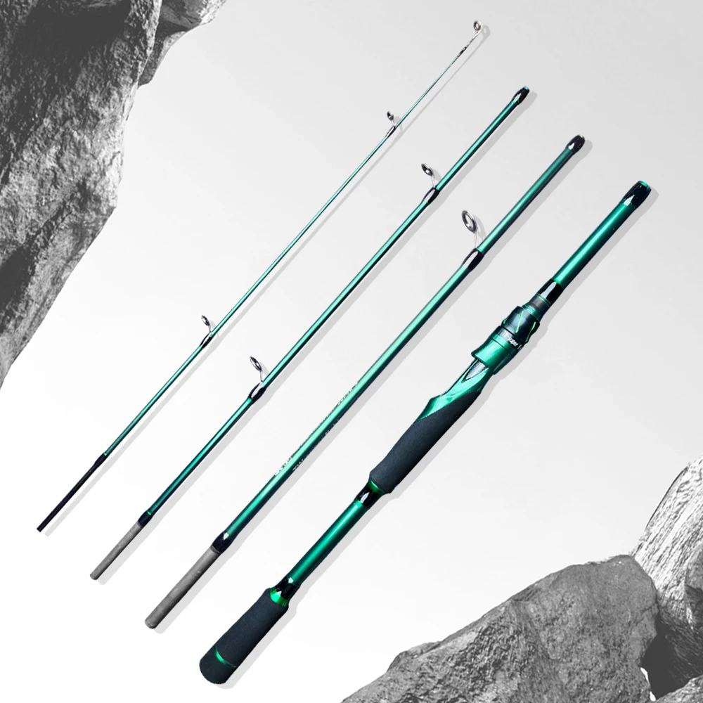 SIECHI Casting Spinning Angelrute 1,8 m 2,1 m Ultraleichte Carbonfaser-Rutenstange 4-teilig mit EVA-Griff 7-20 g Ködergewicht – Detail 1