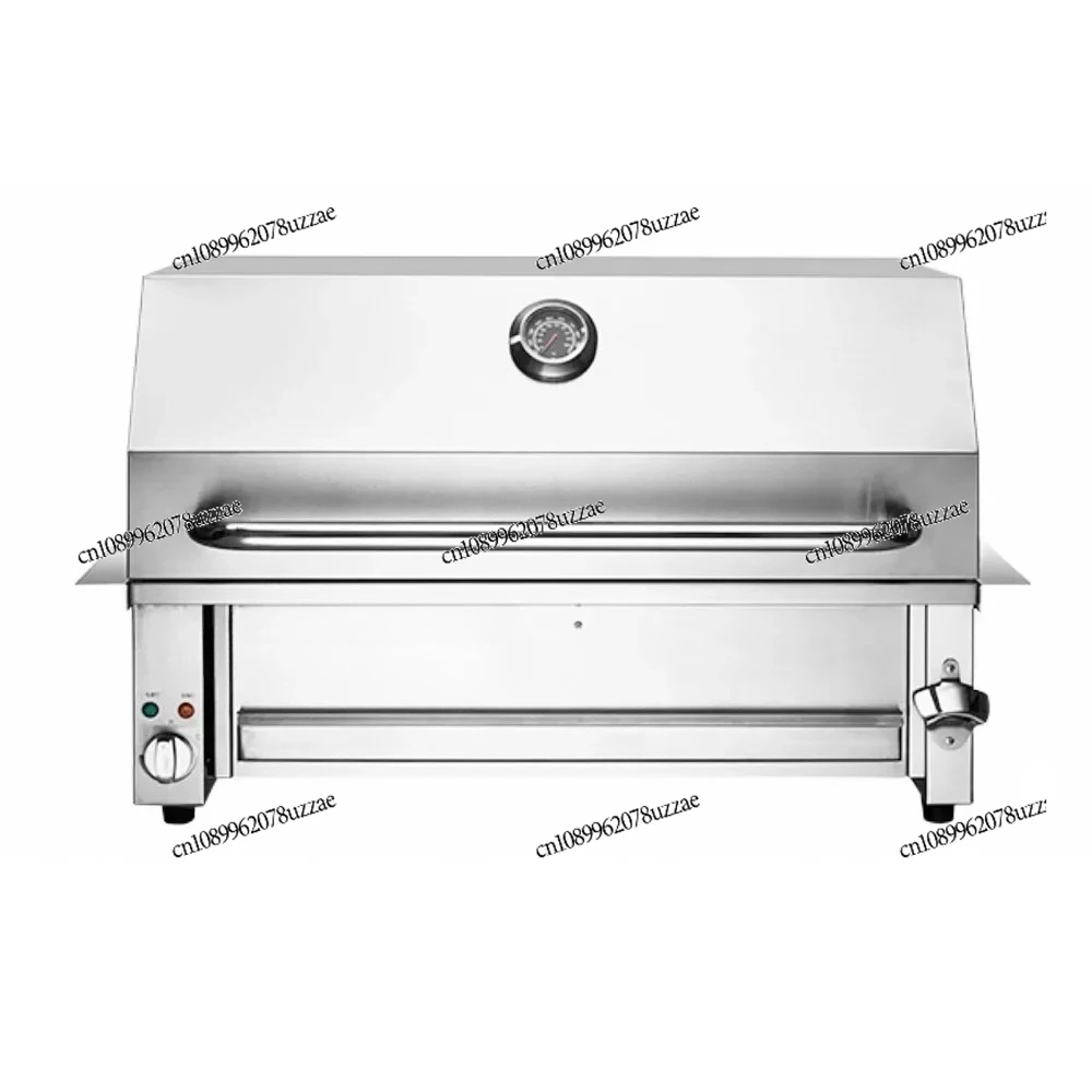 Premium 304 Stainless Steel Outdoor Grill Kitchen Built-in Tabletop Gas Charcoal Double Use Stove BBQ Grill with Rotisserie