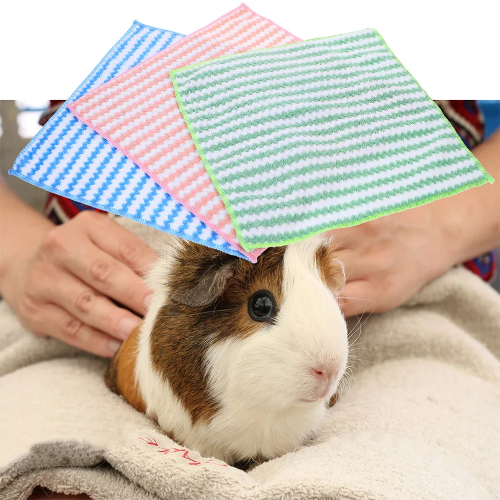 

10pcs Pet Blanket For Small Animals Washable Guinea Pig Bedding Mat Soft Hamster Cage Liner Rat Bunny Hedgehog Towel