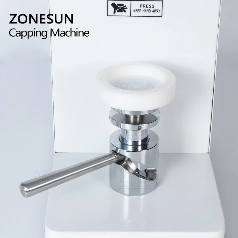 ZONESUN-máquina de sellado de latas de aluminio para ZS-FK-168, anillo de lata para cerveza, tapa de botella de plástico automática, con inducción