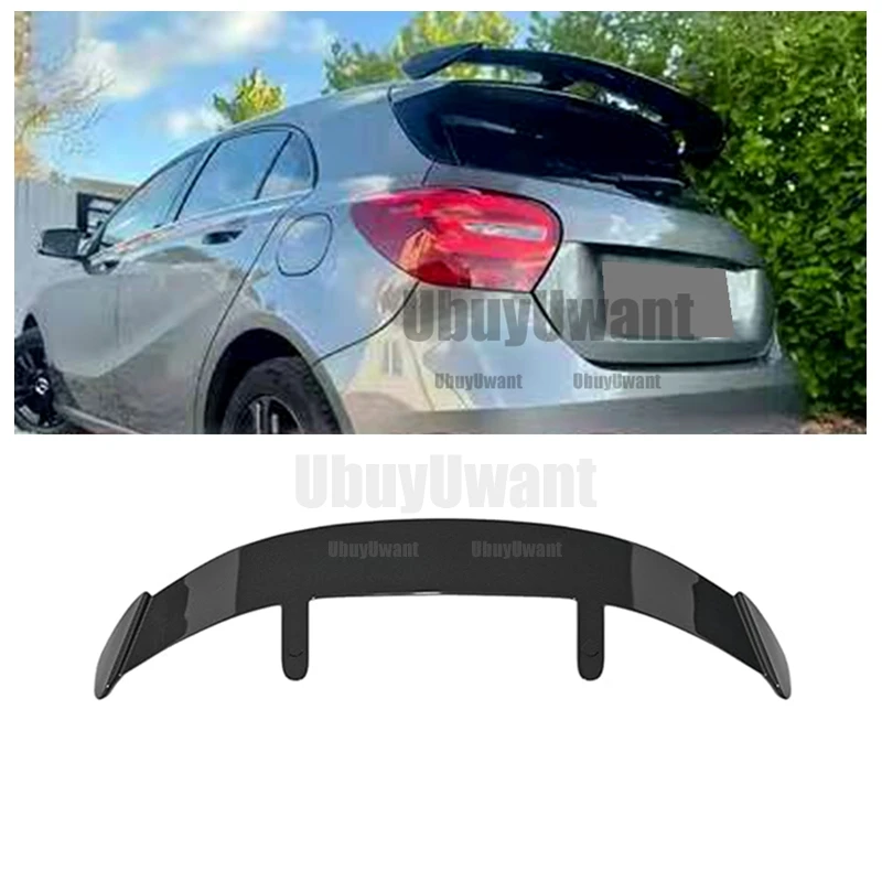 Heckspoiler für Benz A-Klasse W176 W177 A180 A200 A250 A260 A45 2013-2022, glänzend schwarz, Karosserie-Kit – Detail 1