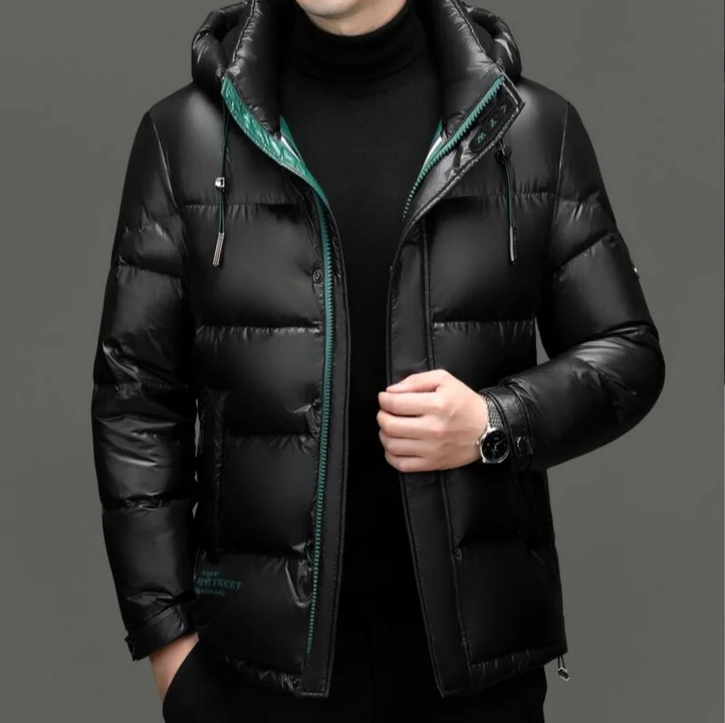Good Quality 90% White Duck Coat Men Winter Puffer Hooded Wind-Proof Jacket Male Luxury Hat Warm Parkas Coat