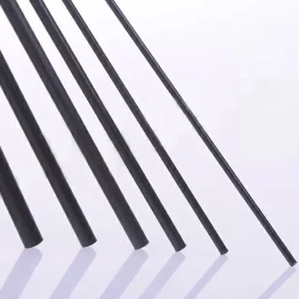 1-70Pcs Carbon Fiber Hollow Tube Extruded Round Tube OD 2-8mm Model Airplane Kite Pole Drone Accessories Length 500mm