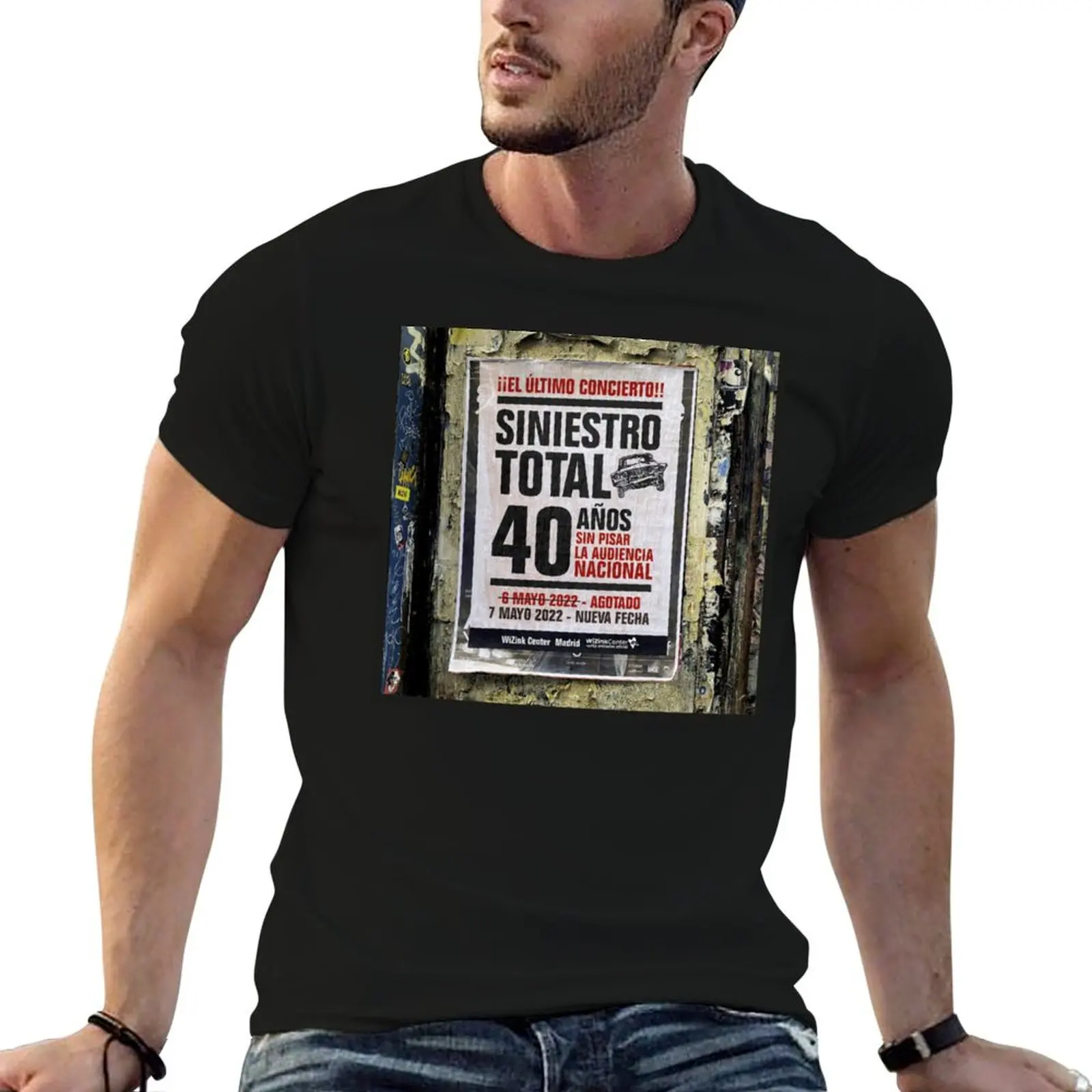 Siniestro Total - 40 Años Sin Pisar La Audiencia Nacional, camiseta de algodón 2023, camiseta de algodón pack man