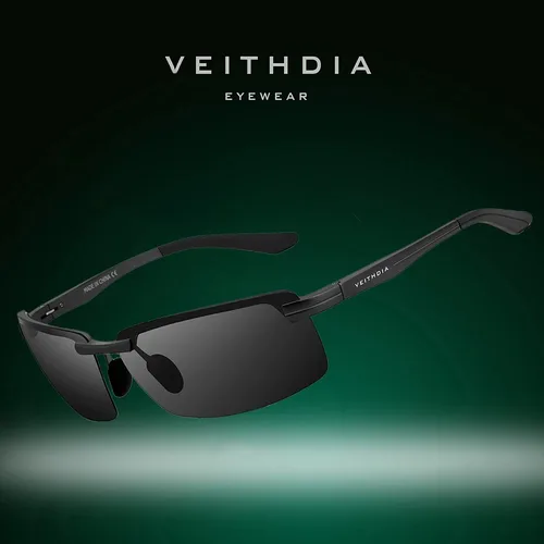 VEITHDIA-gafas de sol deportivas para hombre y mujer, lentes de aluminio polarizadas, Vintage, para conducir, V6510