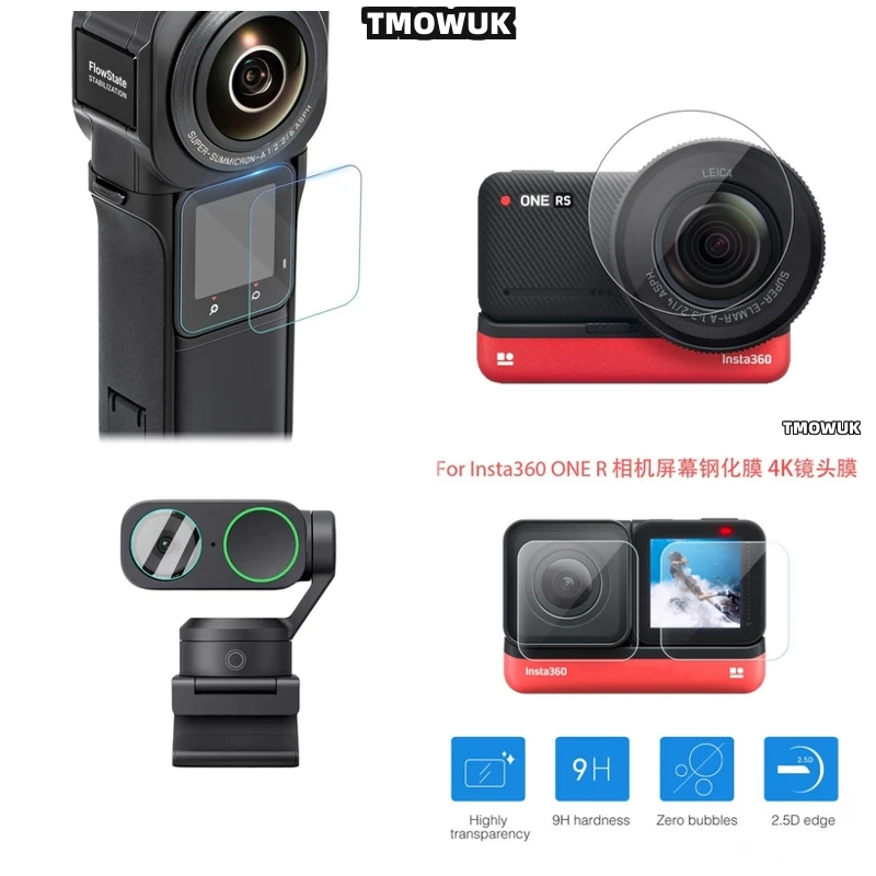 

Easy - Install Hard Tempered Glass Screen + TPU Lens Protector For Insta360 GO 3 3S
