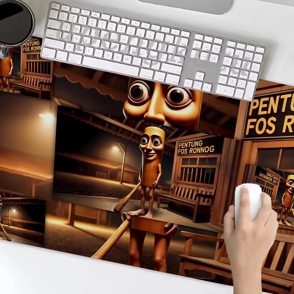 Tung Sahur Anime Rubber RGB Mouse Pad Cartoon Rubber Large Mouse Pad Computer Accessories Keyboard Pad Computer Game Mouse Pad