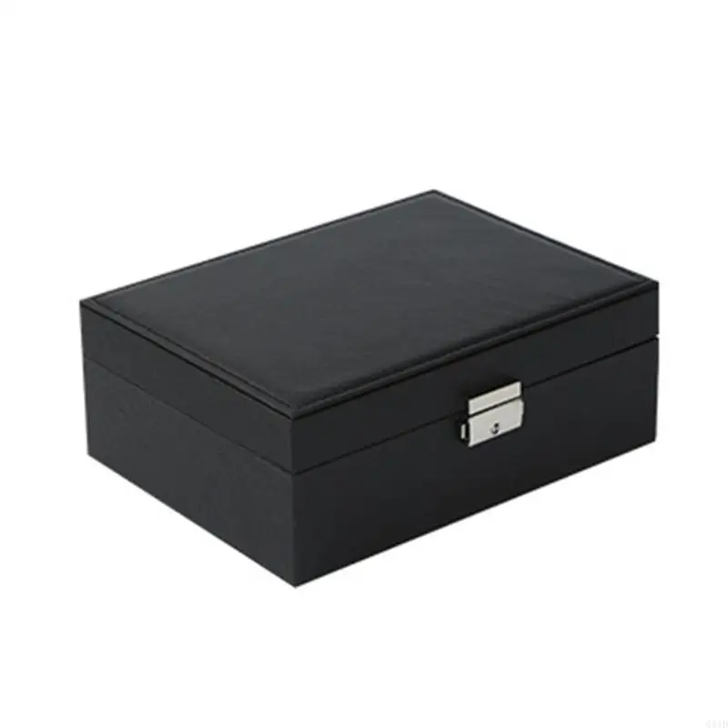 Stylish Jewelry Box Secure Jewelry Storage Box Lockable Jewelry Case PU Leather Material Jewelry Organizers for Women