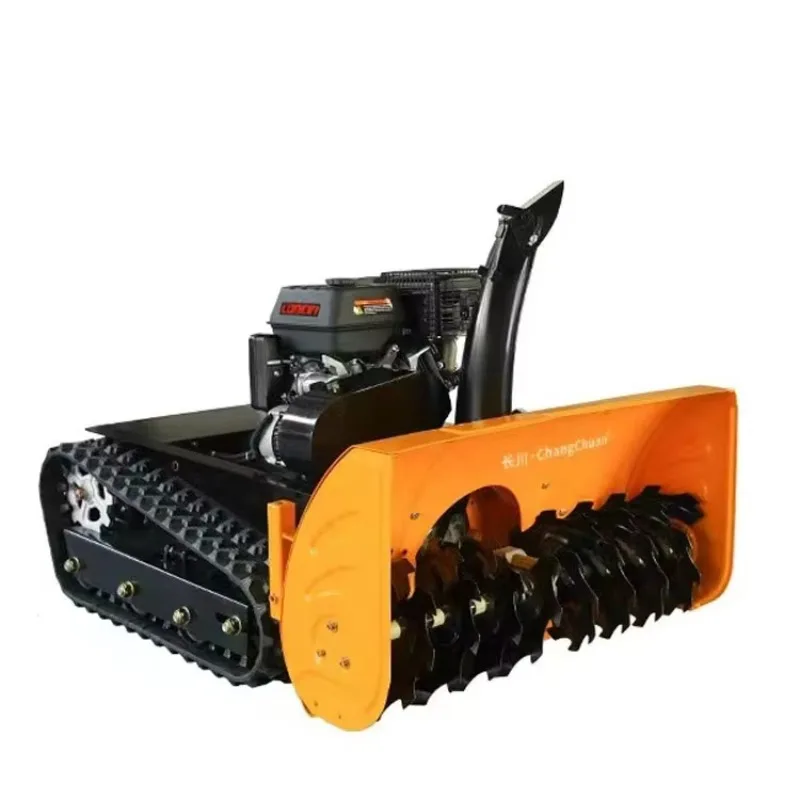 

Portable Crawler Remote Controlled Snow Blower Ro bot Machine With Power