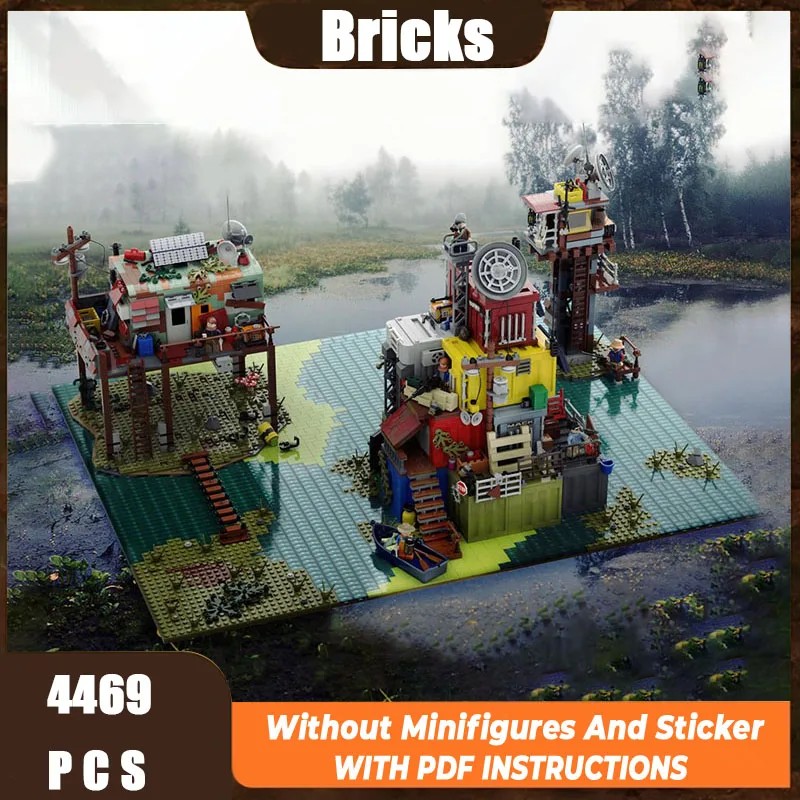 

Новые строительные блоки MOC, модели зданий, город выживания World End, детские игрушки в подарок, набор для сборки своими руками